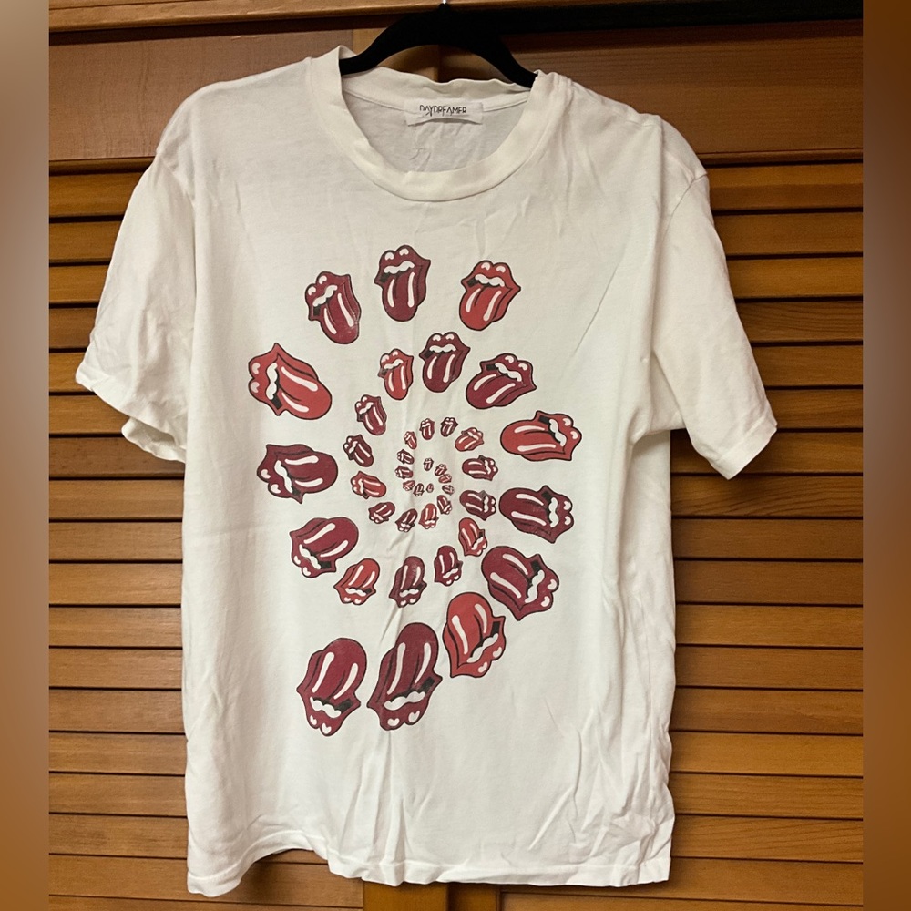 Free People T-Shirt - Rolling Stones Motif (S)